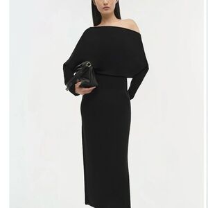 Elegant Black Off-Shoulder Dress